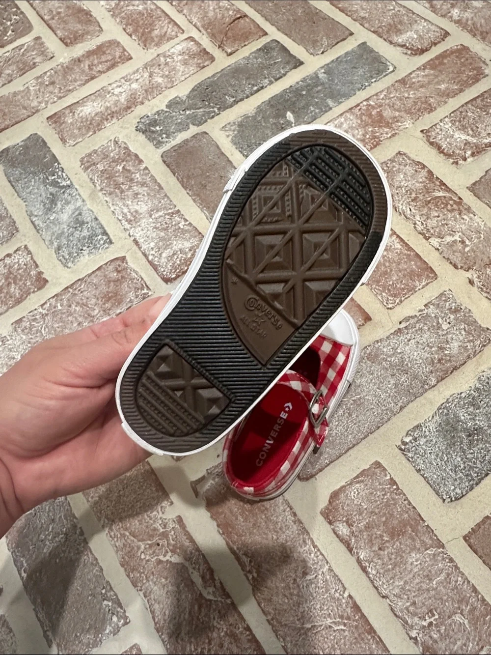 Converse Kids Red Gingham Mary Jane Sneakers